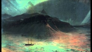A boat in a stormy sea